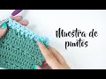 Muestra de tejido para proyectos a crochet