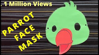 Parrot face mask | Parrot mask | How to make Parrot mask | Parrot mask making | Animal face mask