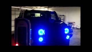 Project: Blue Shift Halo LED Lights on Hummer H2