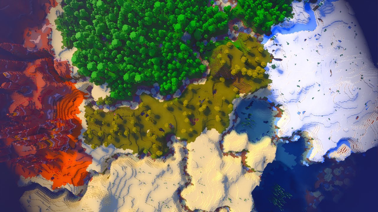 Minecraft Seed with Loads of Biomes at Spawn! YouTube