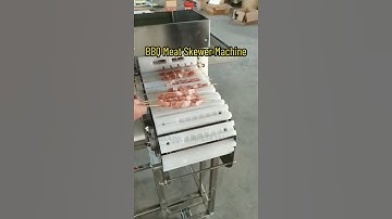Automatic meat skewer machine for barbecue with low price #meatprocess