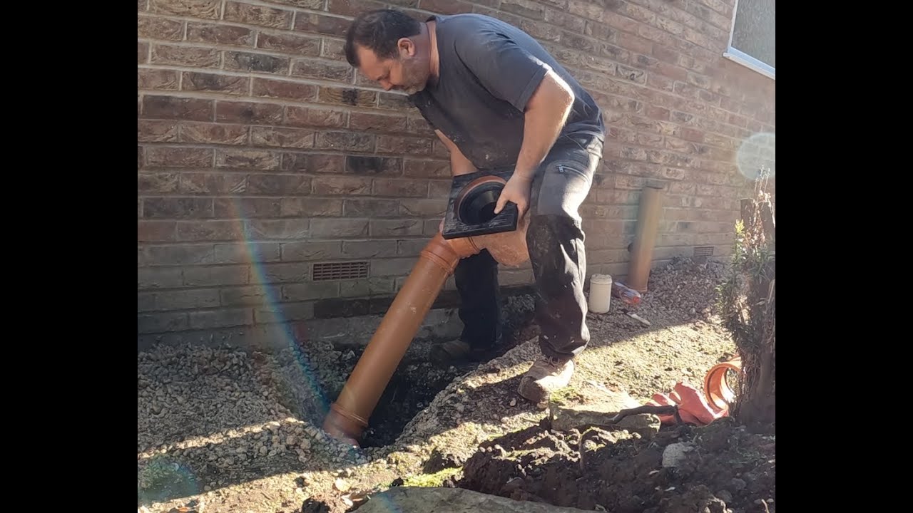 Garden Project part 42. Installing drain gullies. Repairing broken ...