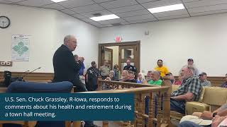 Sen. Chuck Grassley speaks on his health during town hall meeting