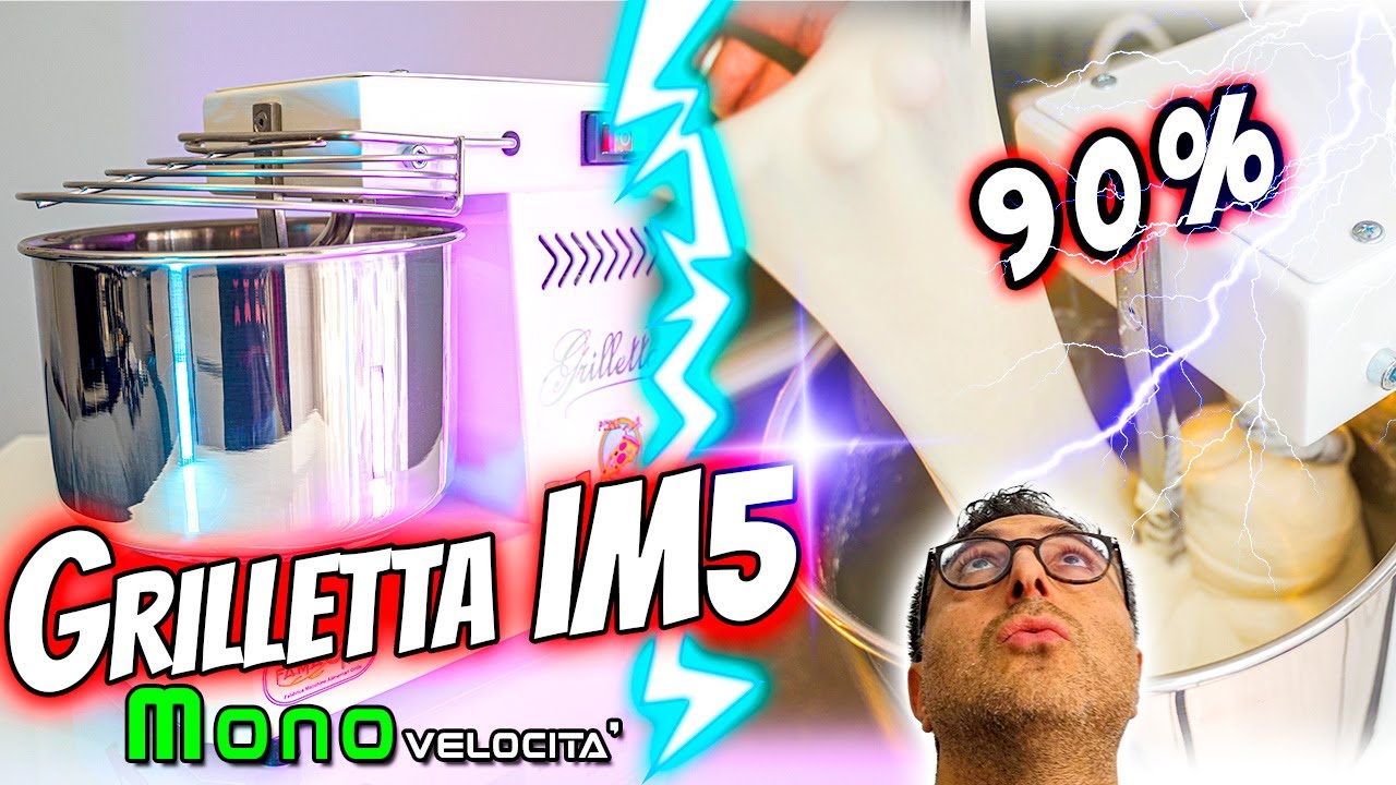 Impasto 90% di idratazione con Grilletta IM5 mono velocita' in estate!