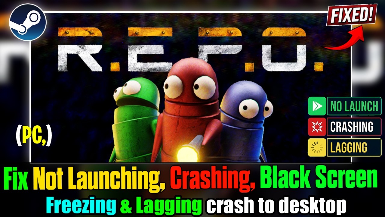 Fix R.E.P.O. Crash, Not Launching, Crash to Desktop & Black Screen ...