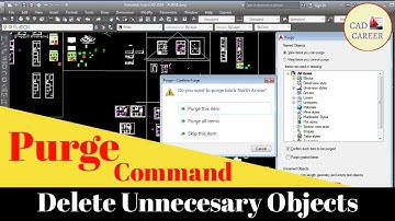 AutoCAD Purge command | How to Clean Autocad Drawing From Unnecessary Objects | Using Purge Command