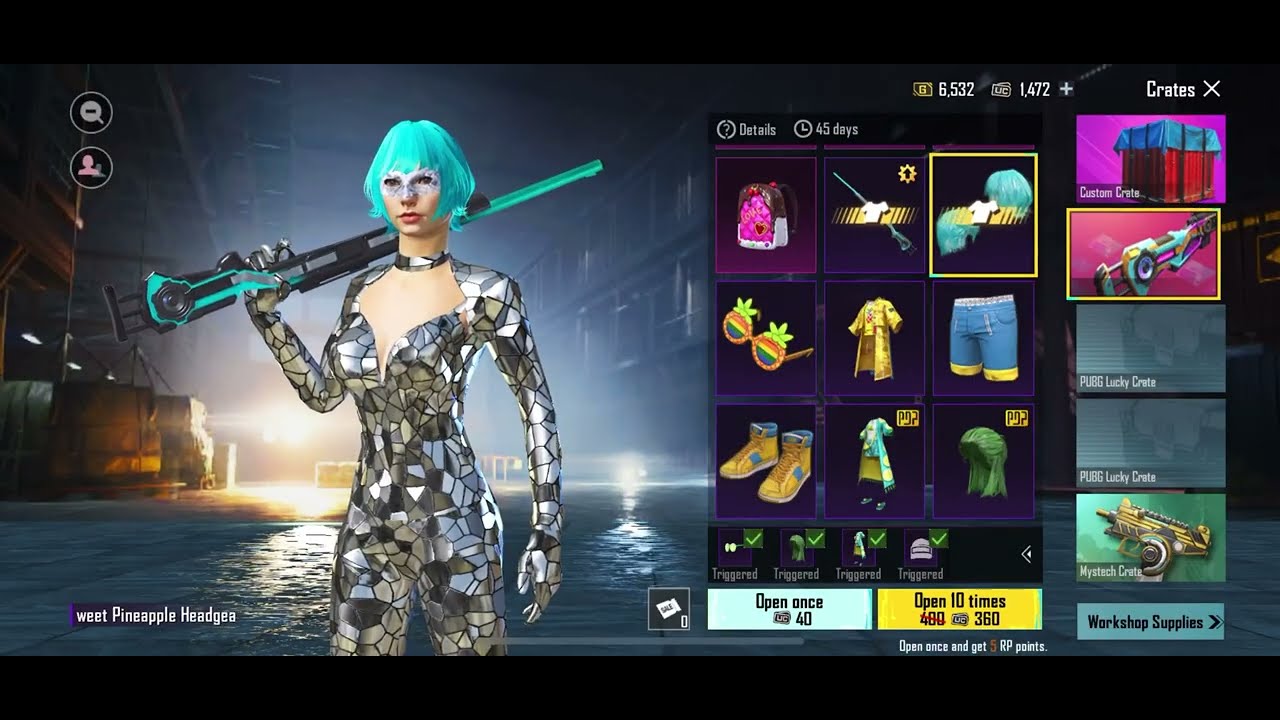 PINEAPPLE SET COMPLETED IN 5000UC | PINEAPPLE SET CREATE OPENING 2022 X PUBGMOBILE | 