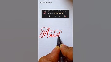 How to Write Anushka in CALLIGRAPHY like a Pro! #shorts #shortsfeed #shortvideo
