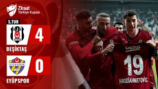 Beşiktaş 4-0 Eyüpspor MAÇ ÖZETİ (Ziraat Türkiye Kupası 5. Tur Maçı) / 16.01.2024 image