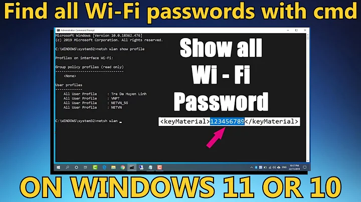 CMD: Find all Wi-Fi passwords with only 1 command | Windows 11/10 | NETVN