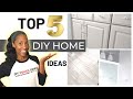 TOP 5 DIYs TO UPDATE YOUR HOME - Beginner and Budget-Friendly | DIY Power Couple