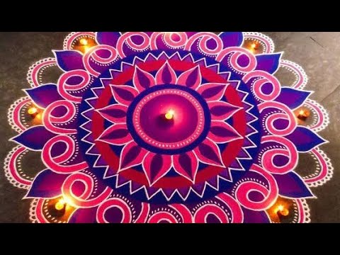 Attractive and beautiful Diwali/Navratri/ Rangoli design#crafty# # ...