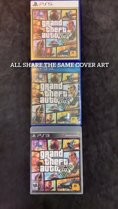 GTA V PS3 to PS4 cover art vs disc art #playstation #videogames #ps5 #pinoygamer #gtav