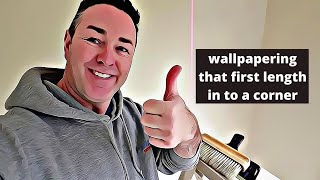 How to Wallpaper - hanging that first length from a corner!