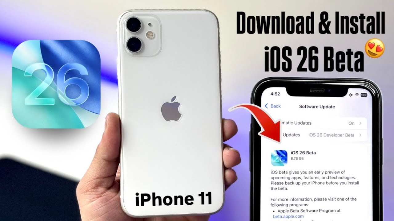 How to Download & Install iOS 26 Bet Update on iPhone 11 - YouTube