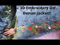 Hand embroidery on denim jacket  embroidery on denim  designs by anjum