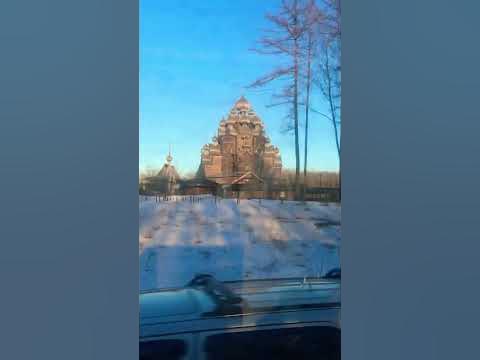 Деревянный 25-купольный храм. Невский Лесопарк - YouTube