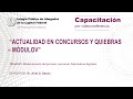 Videoconferencia: &quot;Actualidad en concursos y quiebras - Módulo V&quot;