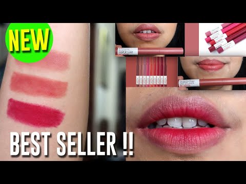 Maybelline SuperStay Ink Crayon Lipstick || Lip Swatches + Review. 