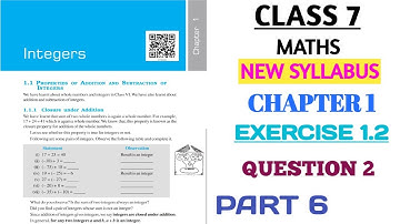 CLASS 7 MATHS CHAPTER 1 INTEGERS EXERCISE 1.2 QUESTION 2 PART 6 (NEW BOOK)  @nksclasses