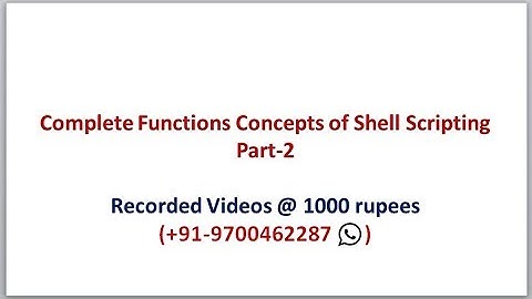 Complete Functions Concepts of Shell Scripting  | Functions of Shell scripting Part-2
