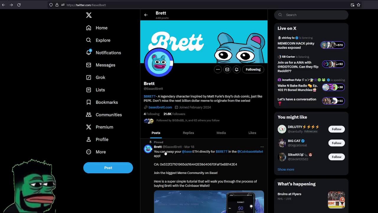 $BRETT TOKEN ON BASE IS COMING IN HOT! ~ BITCOIN ~ ALTCOINS ~ MEMECOINS HONEST REVIEW