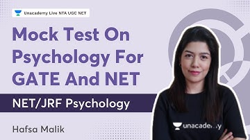 Mock Test On Psychology For GATE And NET | Hafsa Malik | NTA UGC NET