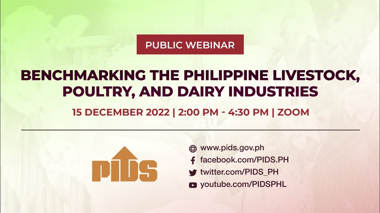 Benchmarking the Philippine Livestock, Poultry, and Dairy Industries