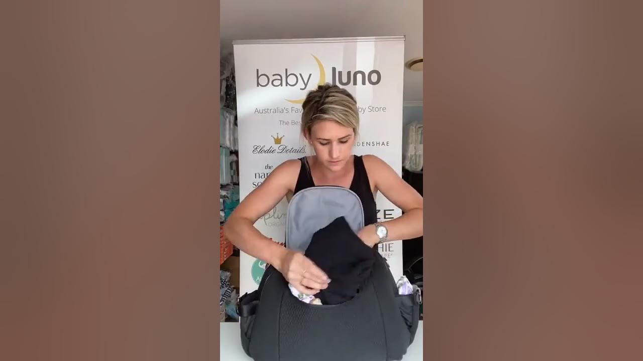 Storksak Babies' Poppy Lux Convertible Diaper Bag In Scuba Black