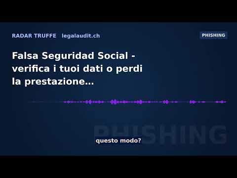 Falsa Seguridad Social — verifica i tuoi dati o perdi la prestazione