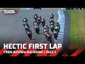 Catch the opening lap of Race 1 🧨 | 2026 #AustralianWorldSBK 🇦🇺