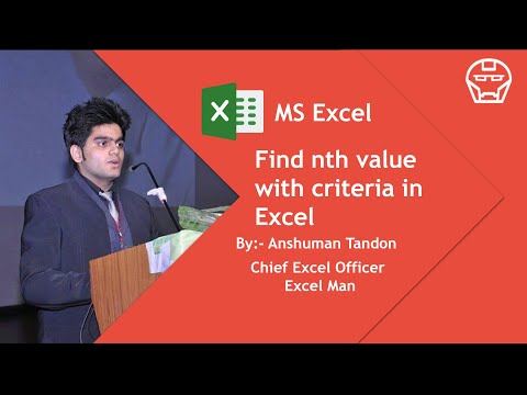 Find Nth value with Crieteria in Excel
