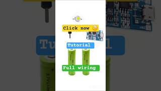 DIY Rechargeable LED Light ⚡ 18650 Battery + TP4056 Module | Easy Circuit 🔋 #wiringn #viralshort