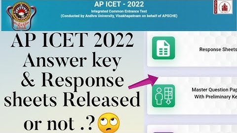 AP ICET 2022 Answer key Released or Not.?//AP ICET 2022 Answer key & Response sheets latest update