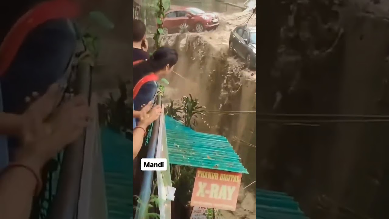 Today heavy rainfall at Mandi 