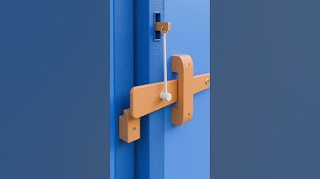 Wooden DIY Door Lock Concept #3d #doorlock #diywoodworking #animation #satisfying #diy