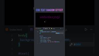 Text shadow effect #coding #webdevelopment #css #code #webdev