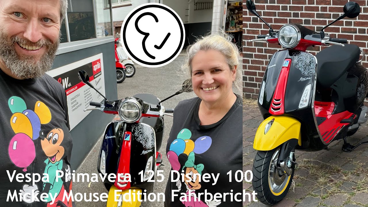 PRIMAVERA DISNEY MICKEY MOUSE EDITION BY VESPA 125 Vorstellung Fahrbericht Disney Limited Roller