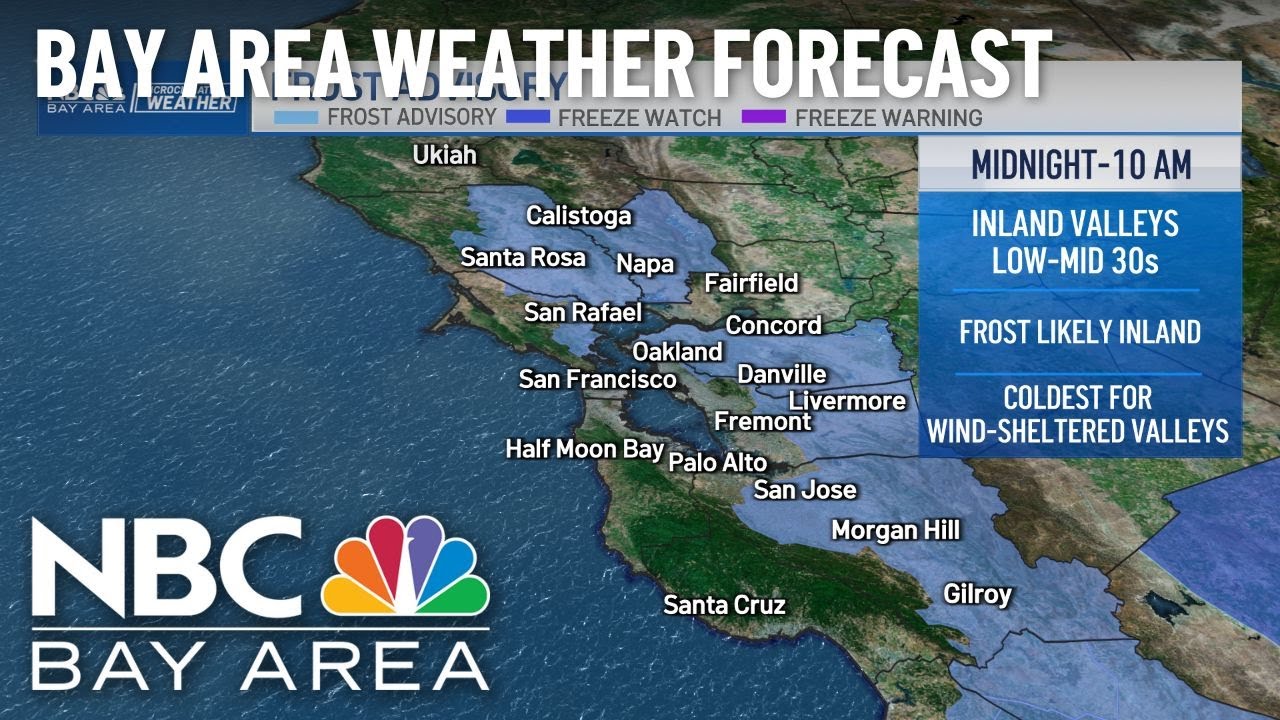 Bay Area forecast: Frost advisory to start Sunday - YouTube