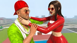 Green Jack Vs Red Riya Fight 💥 in Indian Theft Aura Simulator 🤩 Aryan Gamerz