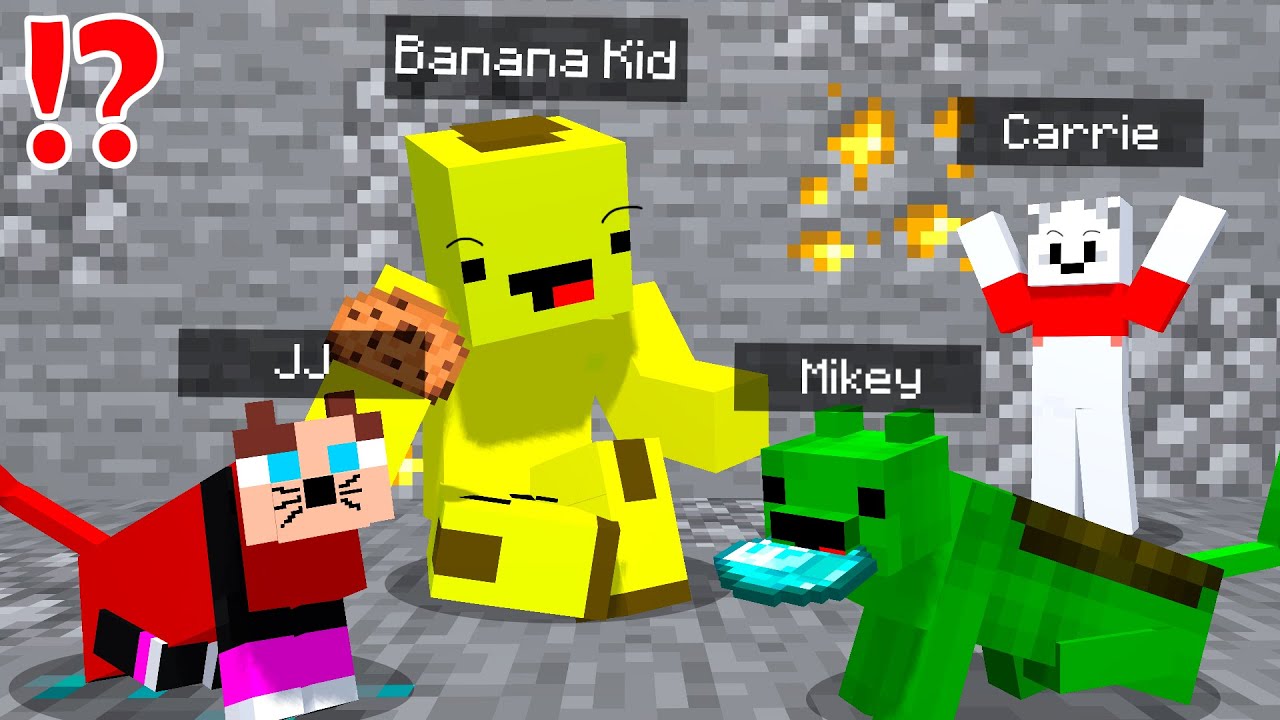 Banana Kid and Carrie Adopted JJ and Mikey’s CATS in Minecraft MOVIE! – Maizen
