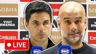 🔴 LIVE | Pep Guardiola and Mikel Arteta post-match press conference | Arsenal 1-1 Man City
