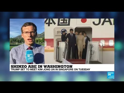 Japanese PM Shinzo Abe visits Washington ahead of Trump-Kim Summit