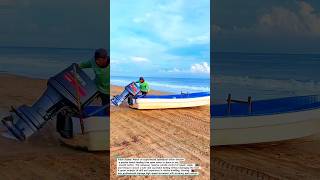From Sea to Sand in Seconds—Watch This Perfect Speedboat Landing #ocean #ship #viralvideo #skills