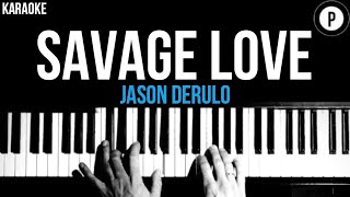 Jason Derulo - Savage Love Karaoke SLOWER Acoustic Piano Instrumental Cover Lyrics Resimi