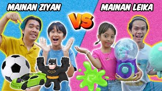 ZIYAN VS LEIKA Challenge Mainan Cowok VS Mainan Cewek   Banyak Mainan Keren