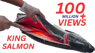 How to fillet salmon | Salmon fillet | How to cut a whole salmon fillet | King salmon | Fish fillet
