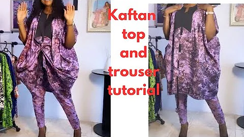 How to cut and sew a bubu kaftan dress and trouser