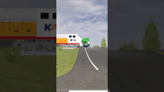 (Remake) train hits green van in Indonesia 