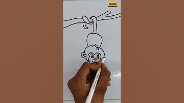 how to draw monkey drawing easy drawing ideas #shorts #monkey #drawing #art #youtubeshorts